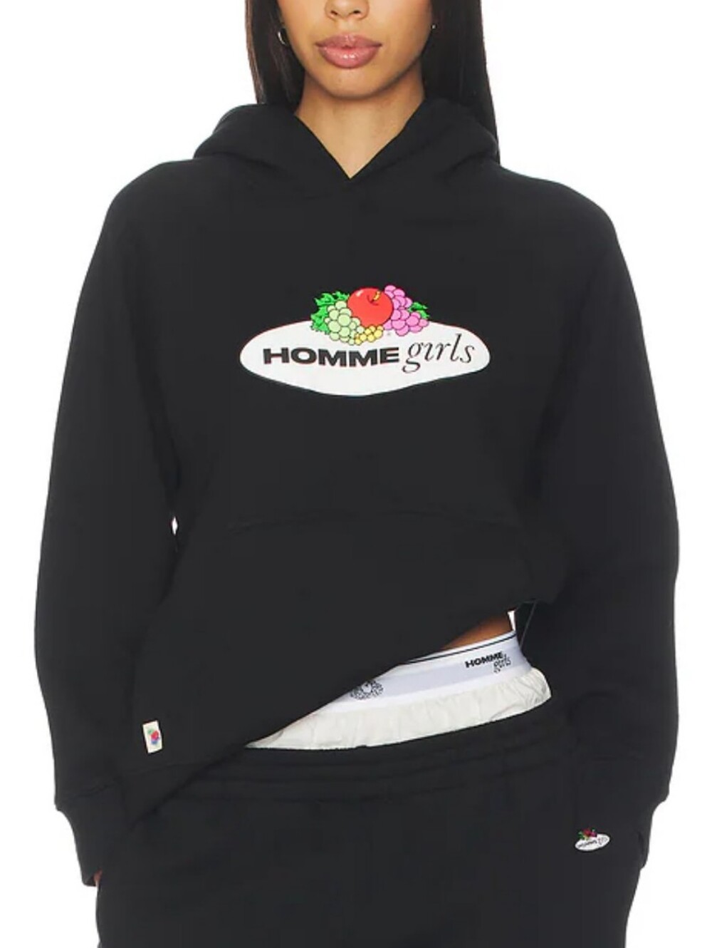 NWT Homme Girls X Fruit Of The Loom Logo Hoodie. Small